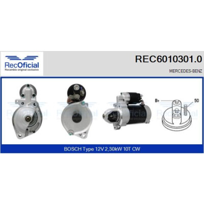 Motor de arranque RECOFICIAL REC6010301.0