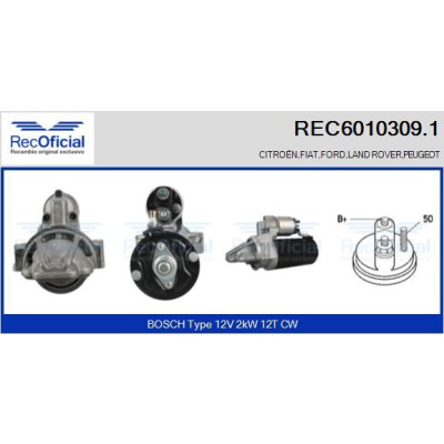 Motor de arranque RECOFICIAL REC6010309.1