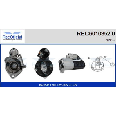 Motor de arranque RECOFICIAL REC6010352.0