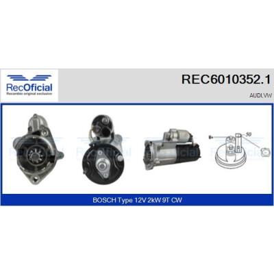 Motor de arranque RECOFICIAL REC6010352.1