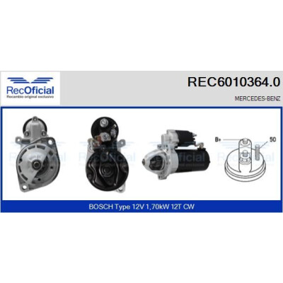 Motor de arranque RECOFICIAL REC6010364.0