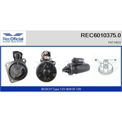 Motor de partida RECOFFICIAL REC6010375.0