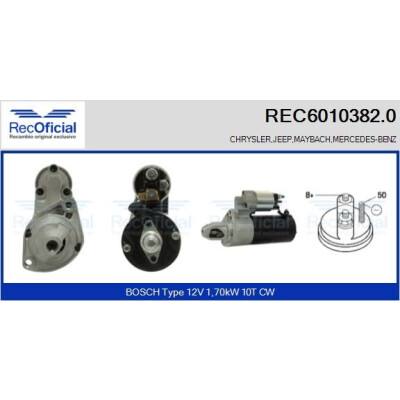 Motor de arranque RECOFICIAL REC6010382.0