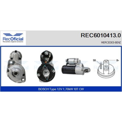 Motor de partida RECOFFICIAL REC6010413.0