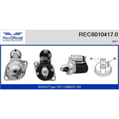 Motor de partida RECOFFICIAL REC6010417.0