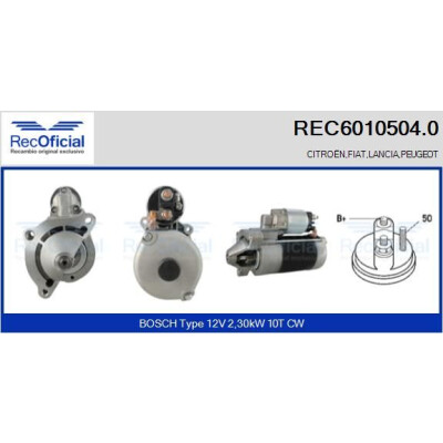 Motor de partida RECOFFICIAL REC6010504.0
