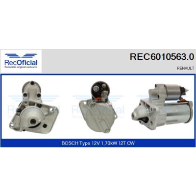 Motor de arranque RECOFICIAL REC6010563.0