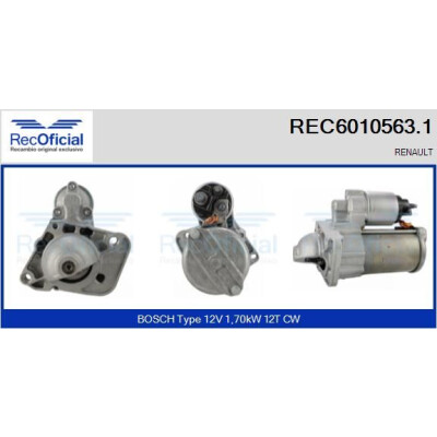 Motor de arranque RECOFICIAL REC6010563.1