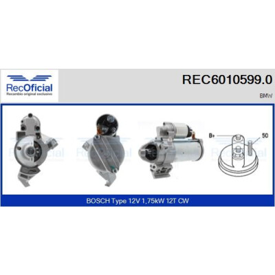 Motor de arranque RECOFICIAL REC6010599.0