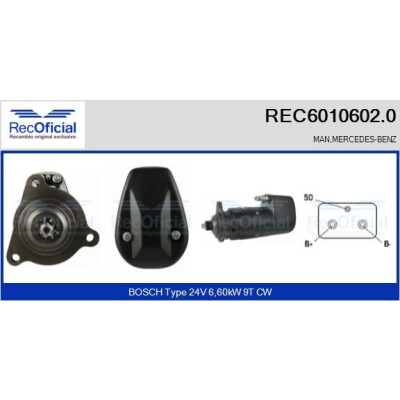 Motor de arranque RECOFICIAL REC6010602.0
