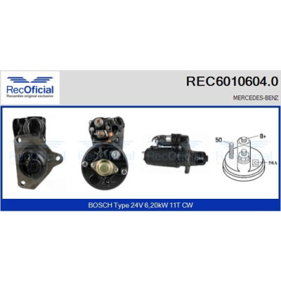 Motor de partida RECOFFICIAL REC6010604.0