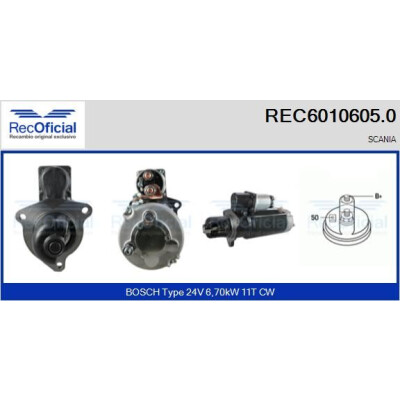 Motor de partida RECOFFICIAL REC6010605.0