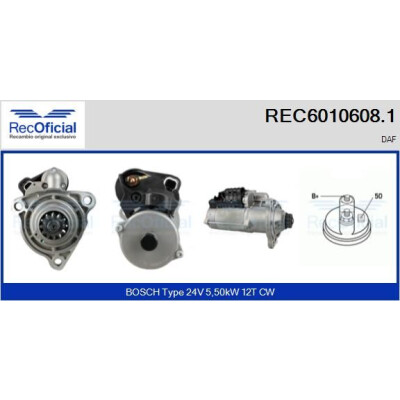 Motor de partida RECOFFICIAL REC6010608.1