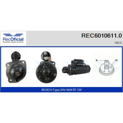 Motor de partida RECOFFICIAL REC6010611.0