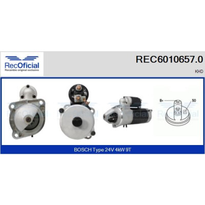 Motor de arranque RECOFICIAL REC6010657.0