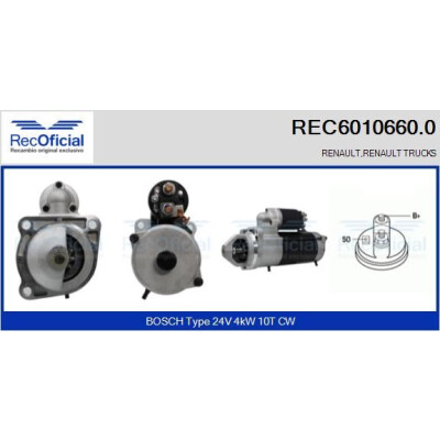 Motor de arranque RECOFICIAL REC6010660.0