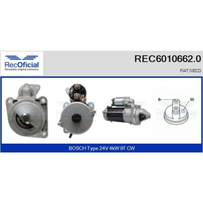 Motor de arranque RECOFICIAL REC6010662.0