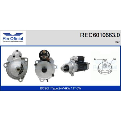 Motor de partida RECOFFICIAL REC6010663.0