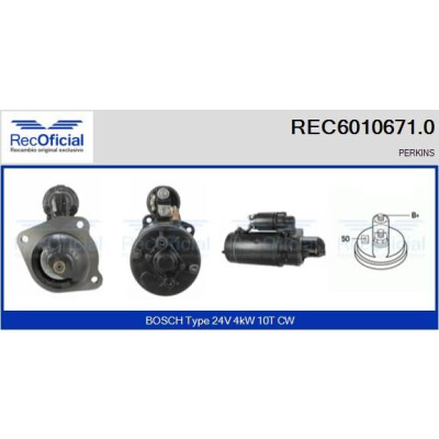 Motor de arranque RECOFICIAL REC6010671.0