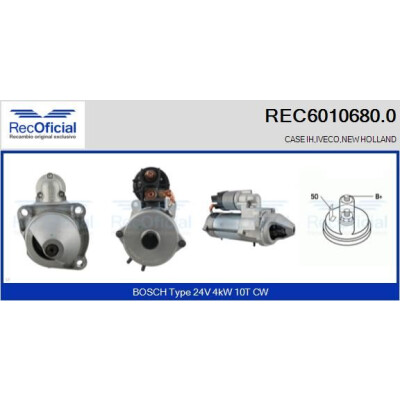 Motor de arranque RECOFICIAL REC6010680.0