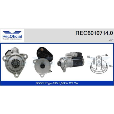 Motor de partida RECOFFICIAL REC6010714.0