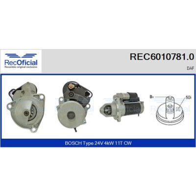 Motor de arranque RECOFICIAL REC6010781.0