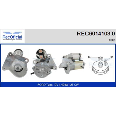 Motor de partida RECOFFICIAL REC6014103.0