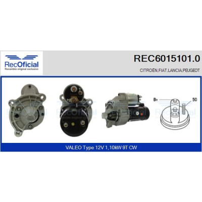 Motor de arranque RECOFICIAL REC6015101.0