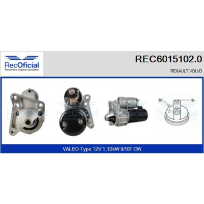 Motor de arranque RECOFICIAL REC6015102.0