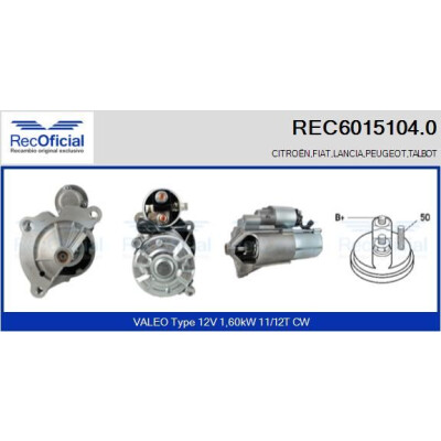 Motor de arranque RECOFICIAL REC6015104.0