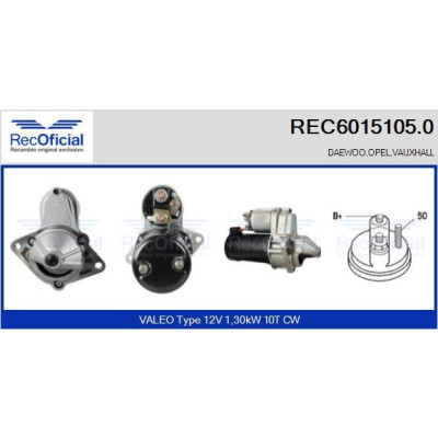 Motor de partida RECOFFICIAL REC6015105.0