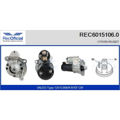 Motor de arranque RECOFICIAL REC6015106.0