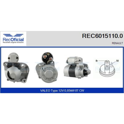Motor de partida RECOFFICIAL REC6015110.0