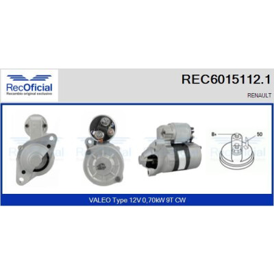 Motor de arranque RECOFICIAL REC6015112.1