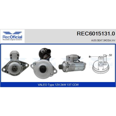 Motor de arranque RECOFICIAL REC6015131.0