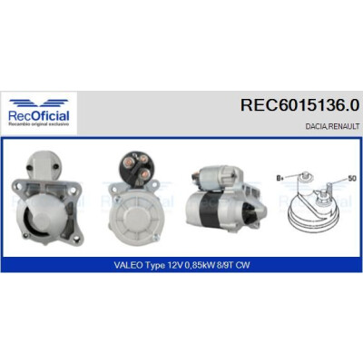 Motor de arranque RECOFICIAL REC6015136.0