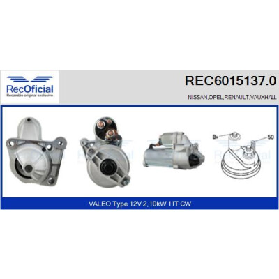 Motor de arranque RECOFICIAL REC6015137.0