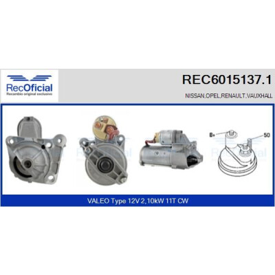 Motor de arranque RECOFICIAL REC6015137.1