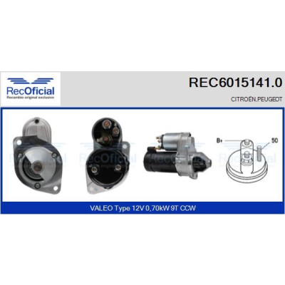 Motor de arranque RECOFICIAL REC6015141.0