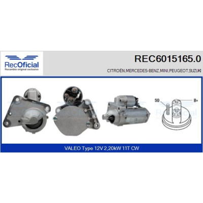 Motor de partida RECOFFICIAL REC6015165.0