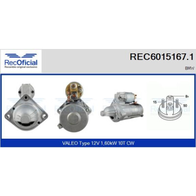 Motor de arranque RECOFICIAL REC6015167.1