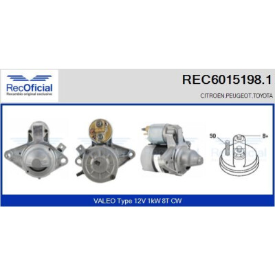 Motor de arranque RECOFICIAL REC6015198.1