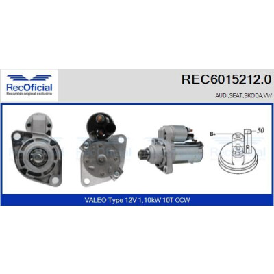 Motor de arranque RECOFICIAL REC6015212.0