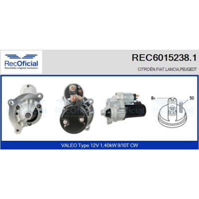 Motor de arranque RECOFICIAL REC6015238.1