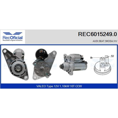Motor de partida RECOFFICIAL REC6015249.0