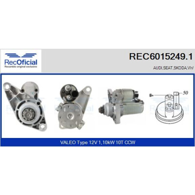 Motor de partida RECOFFICIAL REC6015249.1