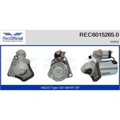 Motor de arranque RECOFICIAL REC6015265.0