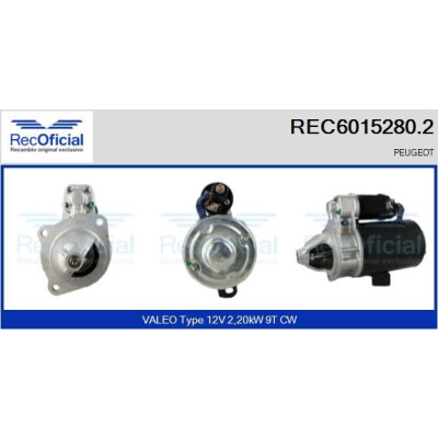 Motor de arranque RECOFICIAL REC6015280.2
