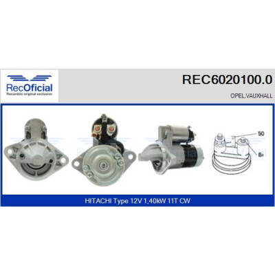 Motor de arranque RECOFICIAL REC6020100.0