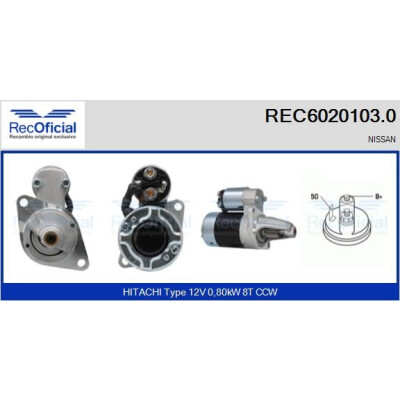 Motor de arranque RECOFICIAL REC6020103.0